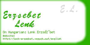 erzsebet lenk business card